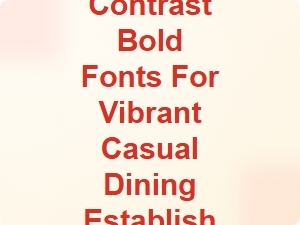 Bold Typography for Vibrant Dining Spaces